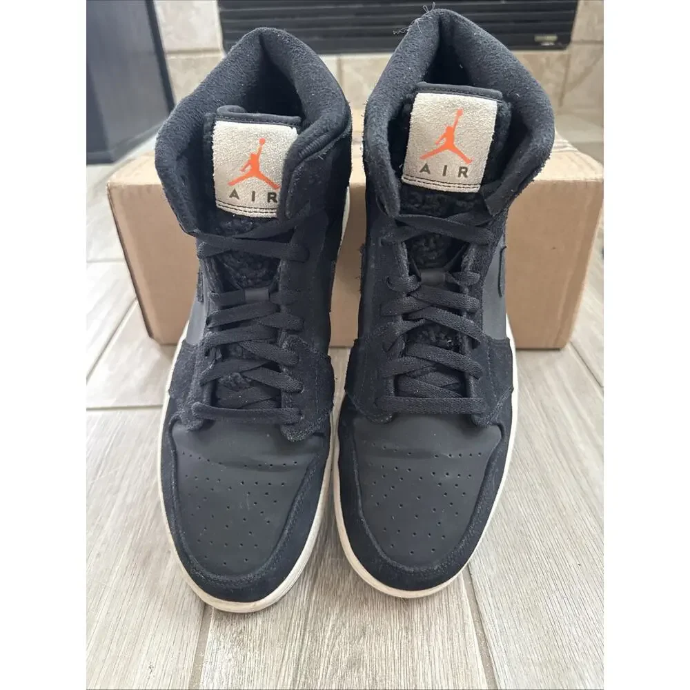 Size 13 Jordan 1 Mid Black Olive Canvas - BQ6579-001 - 2018 OG Rare